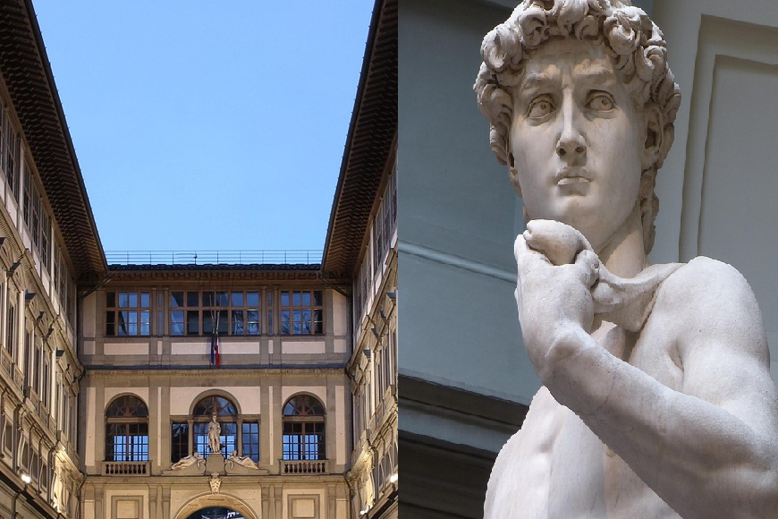 Immagine loggiato Uffizi e David