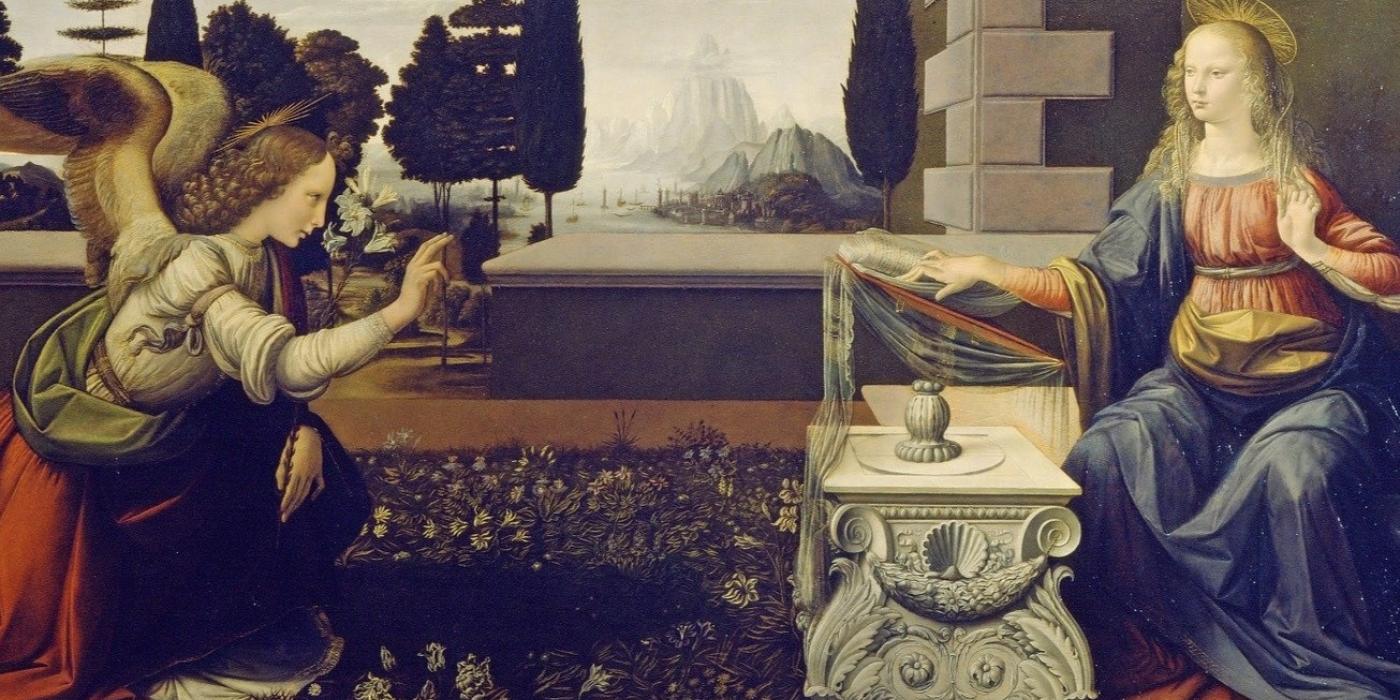 Immagine annunciazione Leonardo