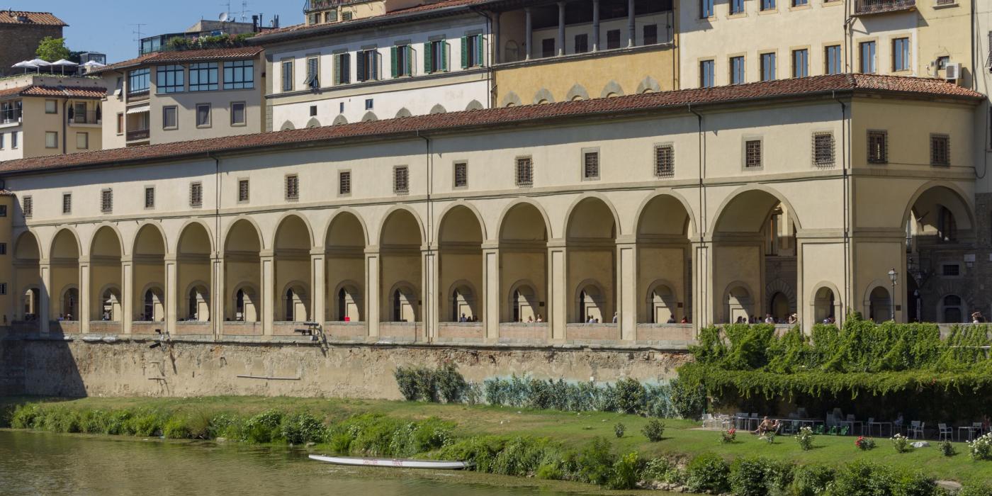 Immagine di un tratto del Corridoio Vasariano