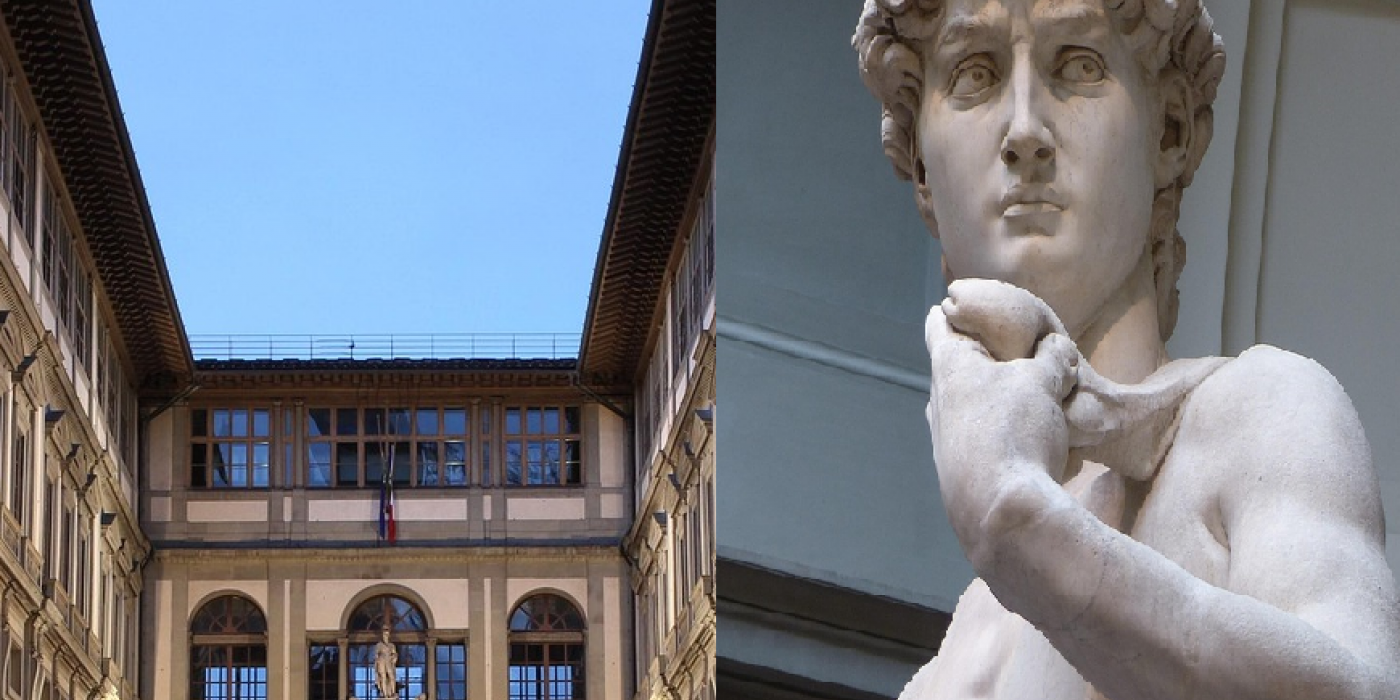 Immagine loggiato Uffizi e David